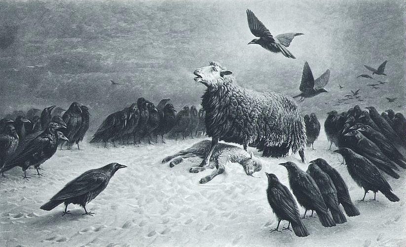 823x501 Albert (Or Albrecht) Schenck (1828 1901) Data Page 03 - Anguish Painting