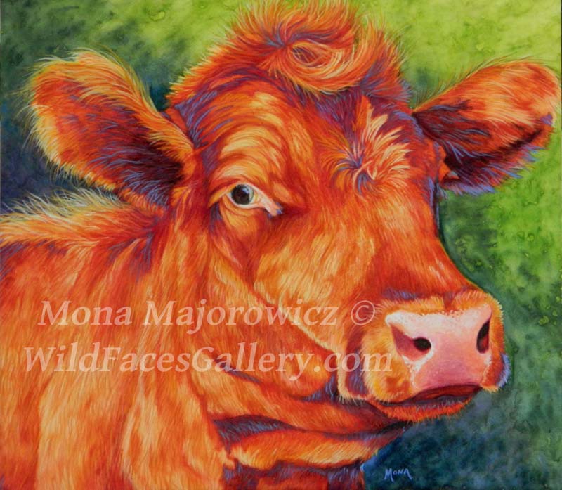 800x697 Rosie Red Angus Painting Is Pretty Close To Done Fur - Angus Painting