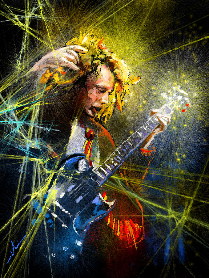 679x900 Angus Young Painting By Miki De Goodaboom - Angus Young Painting