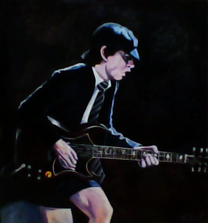 671x720 Angus Young Painting By Noxissky - Angus Young Painting