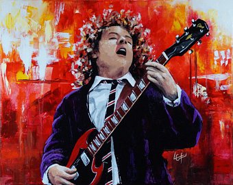 340x270 Angus Young Painting Etsy - Angus Young Painting