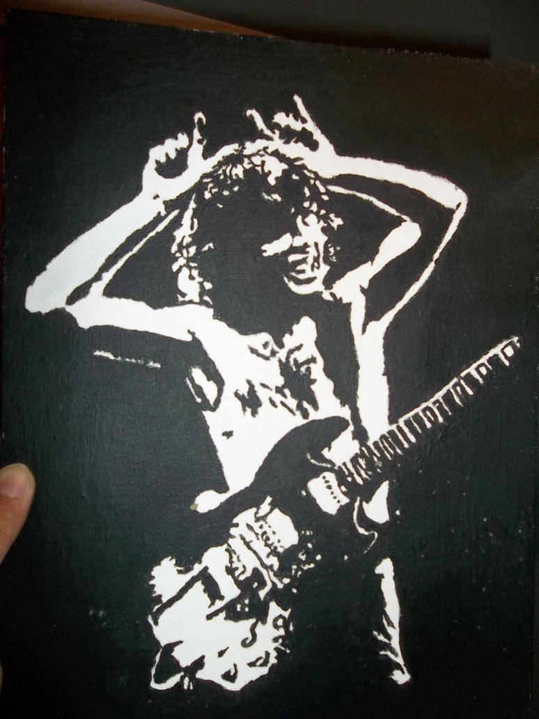 774x1032 Painting Angus Young By Angelonmars - Angus Young Painting
