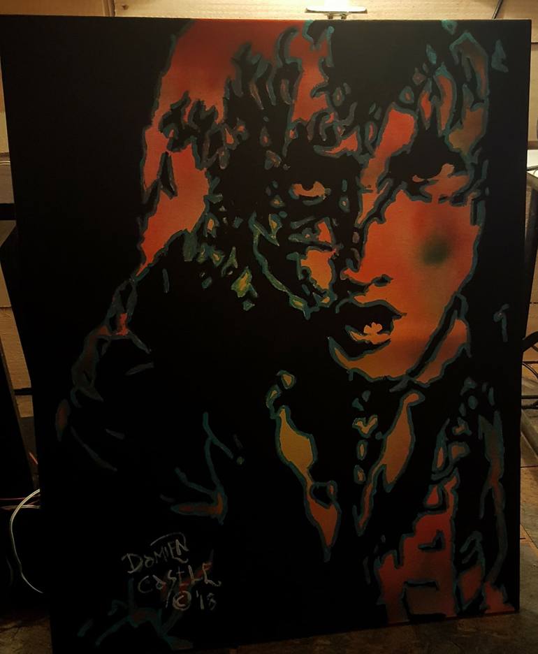 770x936 Saatchi Art Angus Young Painting By Damien Castle - Angus Young Painting