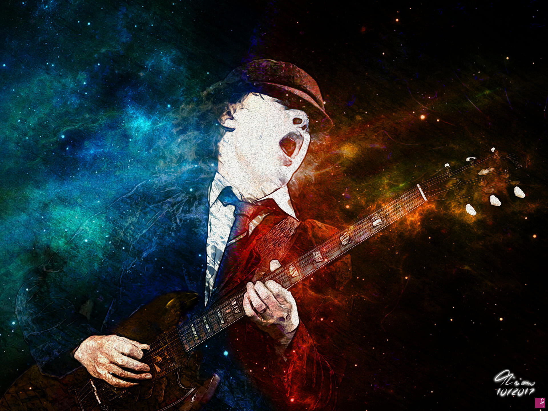 1920x1440 Sale Painting - Angus Young Painting