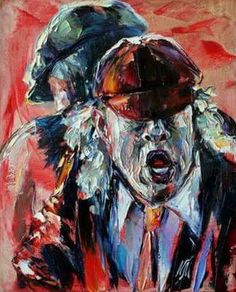 236x292 Angus Young Pinturas Paintings - Angus Young Painting