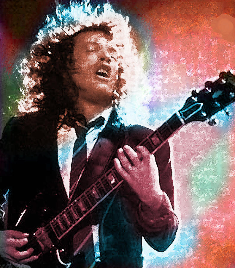 792x900 Angus Young A C D C Painting By Enki Art - Angus Young Painting