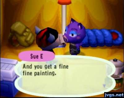 400x316 Camping With Sue E - Animal Crossing Fine Painting