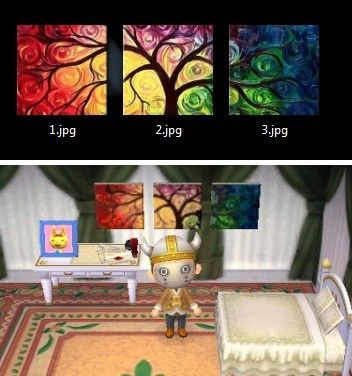 352x376 3 Piece Art - Animal Crossing Painting