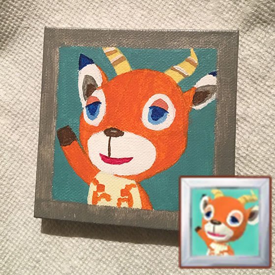 559x559 Riot Ladygnar Kiley On Twitter I Painted My Little Brother - Animal Crossing Painting