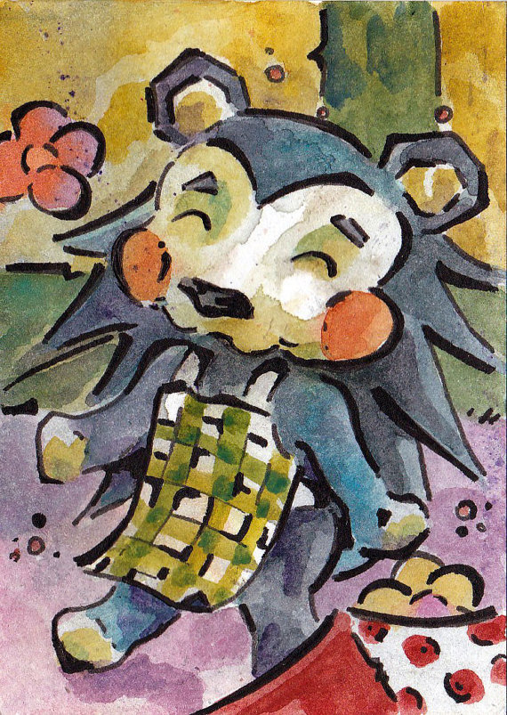 570x803 Animal Crossing Art Prints Art Print Of Original Watercolor - Animal Crossing Painting