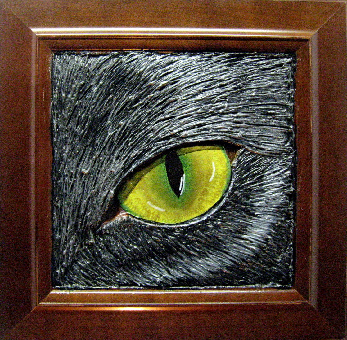 1118x1098 Arttalk Local Artist Produces Textured Paintings, Most Recently - Animal Eye Painting