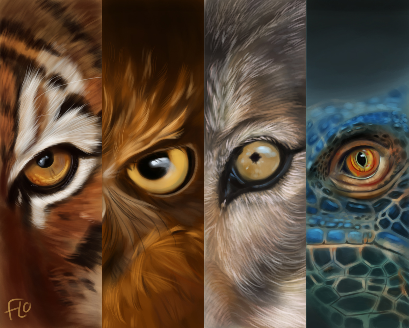 1350x1082 Digital Art - Animal Eye Painting