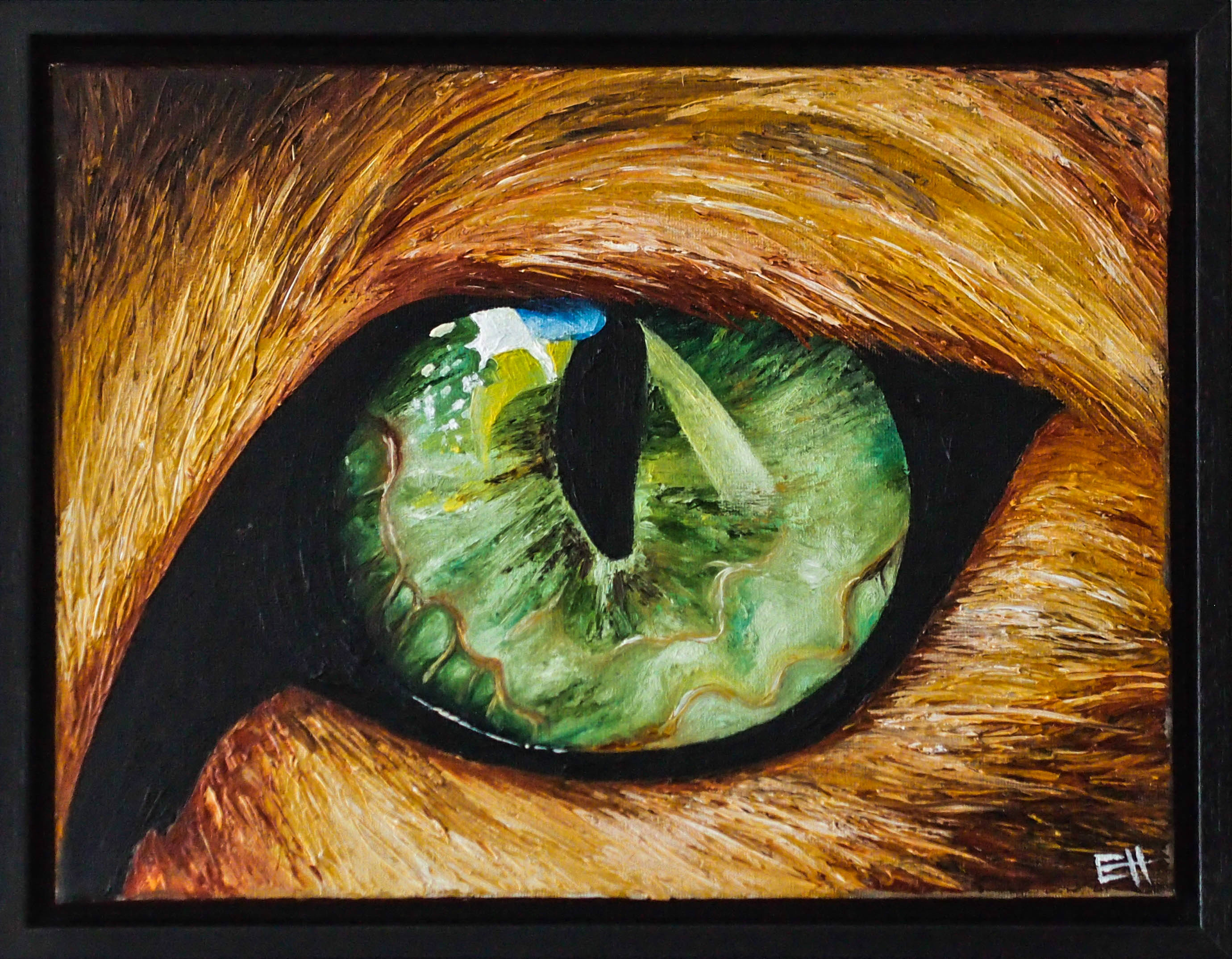 2760x2149 Artfido Buy Art Online Textured Animal Eye Study In Oil Paints - Animal Eye Painting