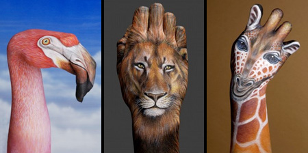 450x224 Animal Hand Paintings - Animal Hand Painting