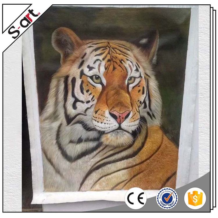 750x750 China Manufactory Economic Animal Head Of Tiger Oil Painting - Animal Head Painting