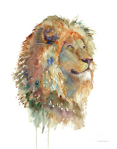 235x300 Lion Head Paintings Fine Art America - Animal Head Painting