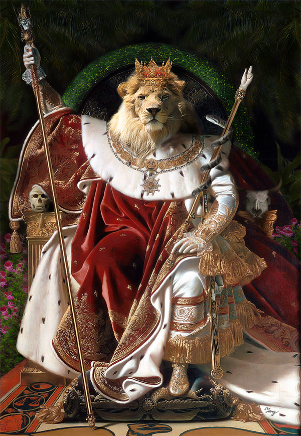 600x869 Animal Heads On Human Bodies Ordinary Andor Extraordinary - Animal Head Painting