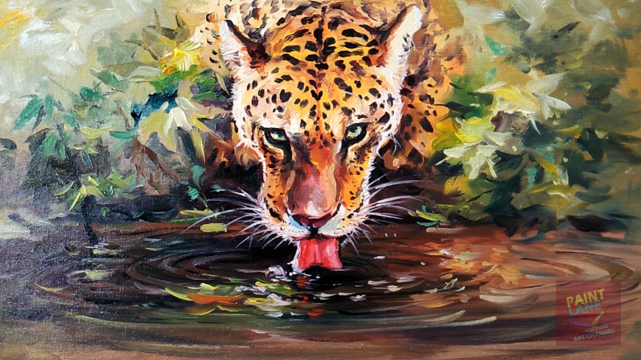 1280x720 Wild Animal Oil Painting On Canvas Paintlane - Animal Oil Painting