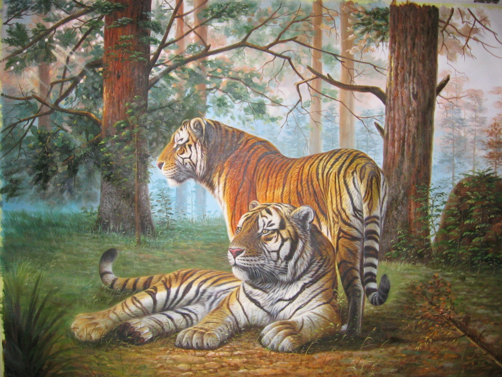 1024x768 Animal Oil Painting - Animal Oil Painting