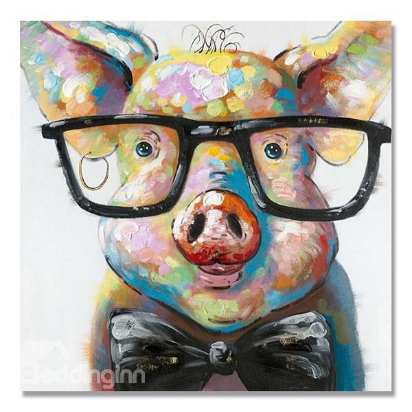 600x600 Modern Abstract Animal Pig Oil Painting - Animal Painting