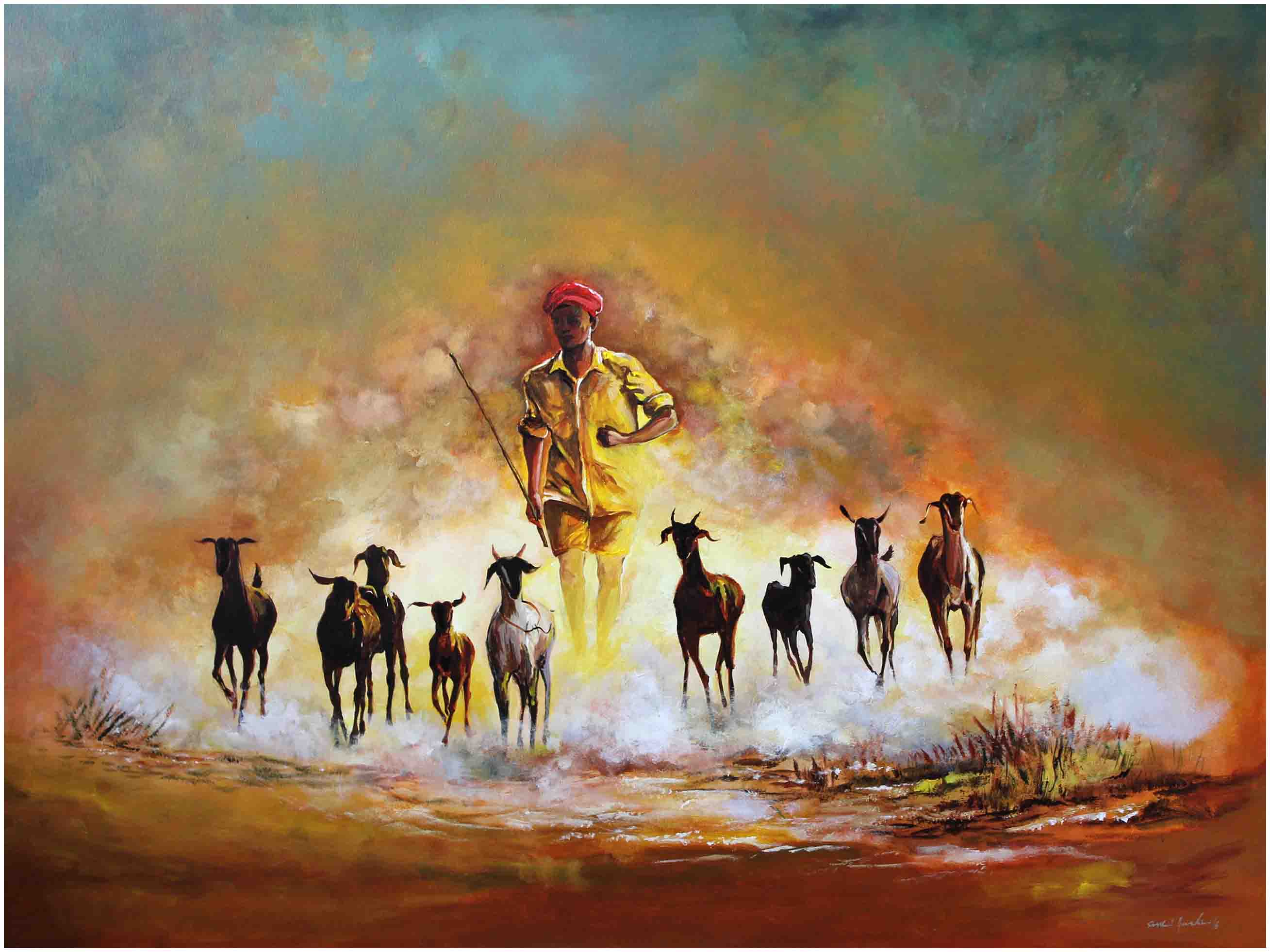 2617x1962 Animal Paintings Animal And Man - Animal Painting