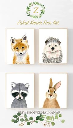 236x411 Watercolor Fox Cub, Baby Fox , Animal Paintings, Fox, Woodland - Animal Painting For Kids