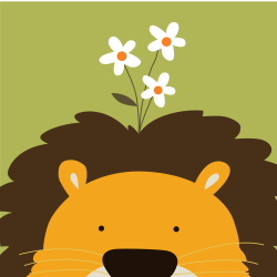 250x250 Abstract Oil Painting Canvas Art Canvas Painting Printed Modern - Animal Painting For Kids