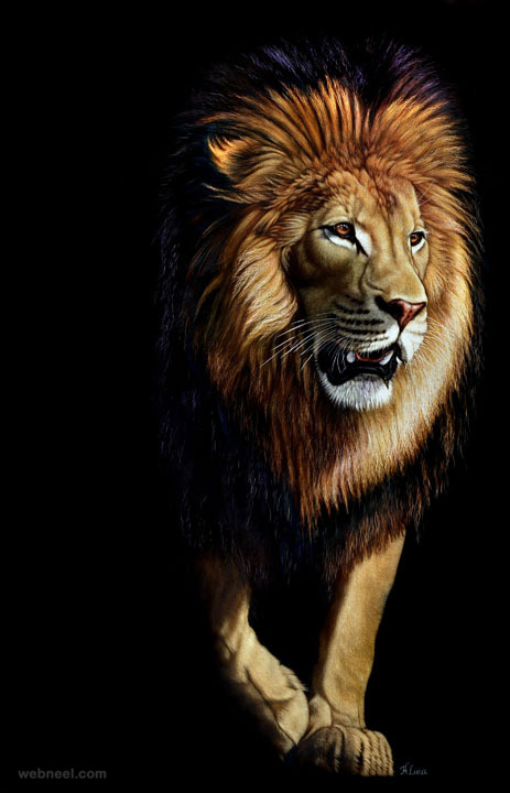 463x720 20 Beautiful And Realistic Animal Paintings By Heather Lara - Animal Painting Images