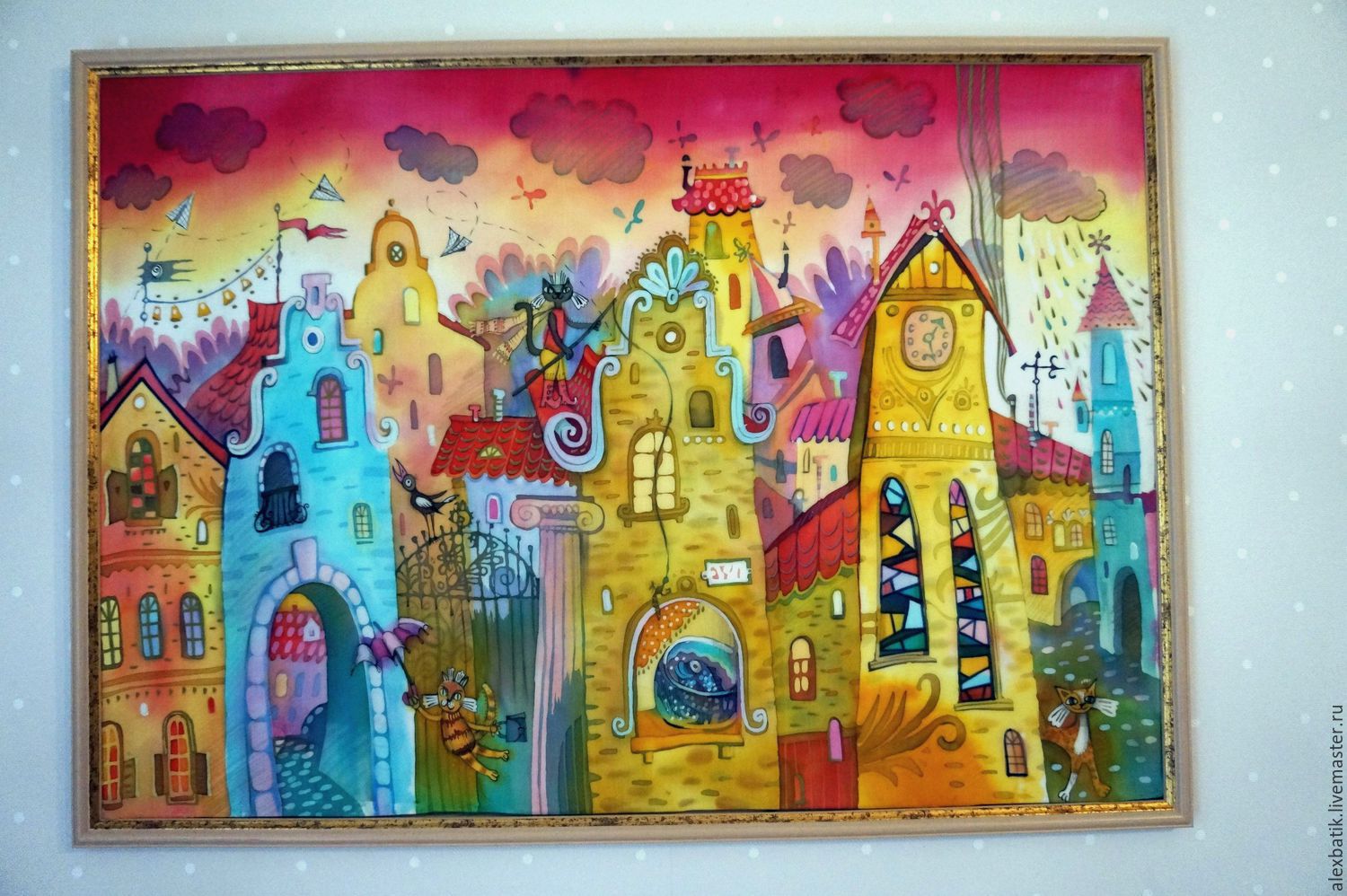 1500x998 Silk Painting City. Shop Online On Livemaster - Animal Painting Online