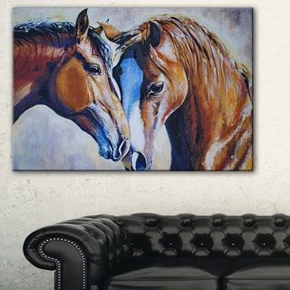320x320 Brown Amorous Horses - Animal Painting Online