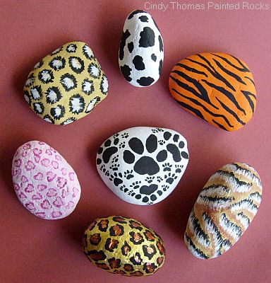 384x400 Painting Rock Amp Stone Animals, Nativity Sets Amp More Rock Painting - Animal Print Painting