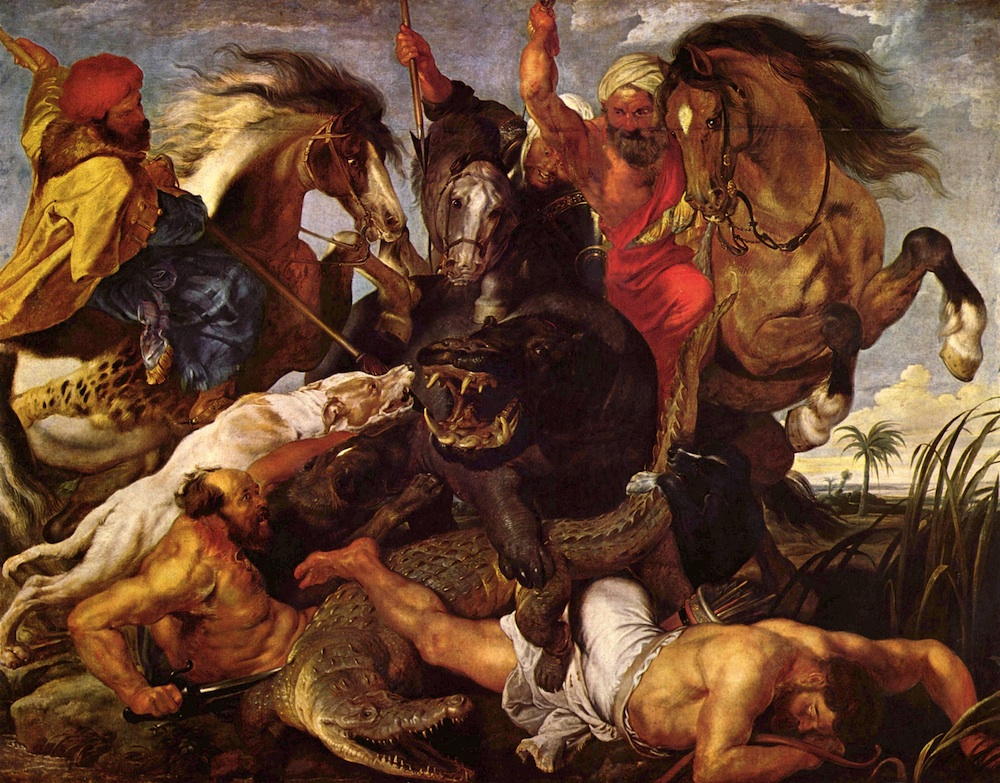 1000x783 History Of Animals In Art Rubens' Hippo Painting And Accuracy. - Animals Painting Pictures