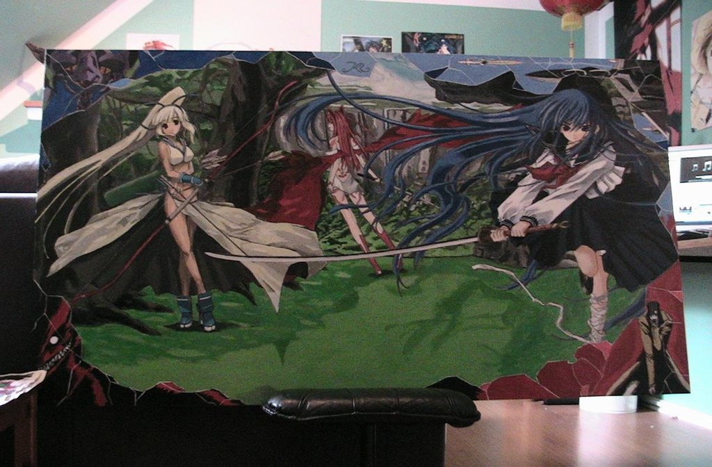 1024x672 My Anime Painting 1 By Kaszeroo - Anime About Painting