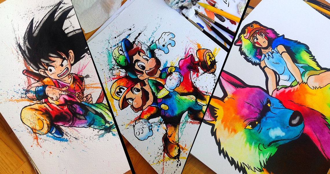 1140x600 Swedish Girl Makes Most Gorgeous Game And Anime Art You'Ve Seen - Anime Art Painting