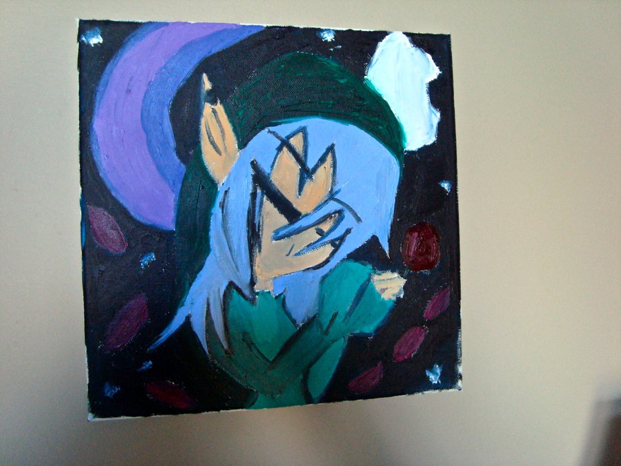 900x675 Oil Painting 5 Anime Girl By Animanian - Anime Art Painting