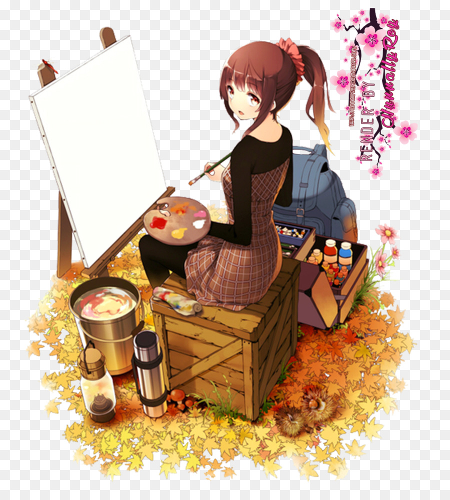 900x1000 Artist Painting Anime Drawing - Anime Art Painting