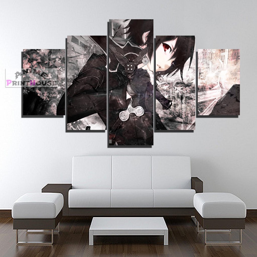 1024x1024 Sword Art Online Kirito Canvas Print Anime Canvas Painting - Anime Canvas Painting