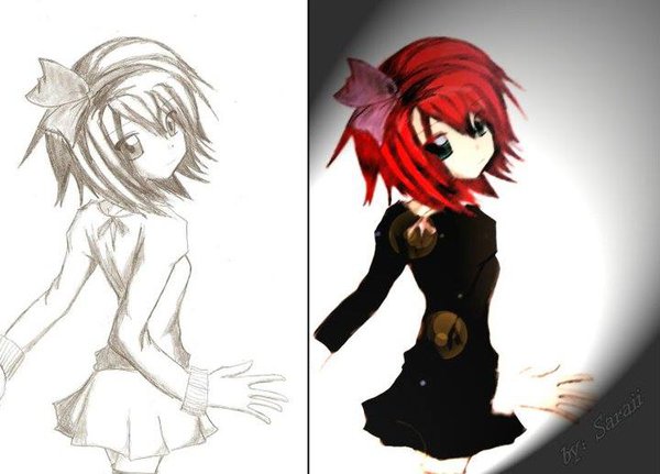 600x431 Random Anime Girl Painting By Saraii404 - Anime Girl Painting