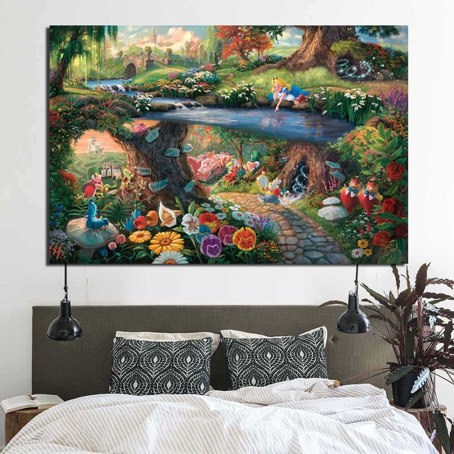 640x640 Online Shop Thomas Kinkade Anime Oil Painting Art Print On Canvas - Anime Oil Painting
