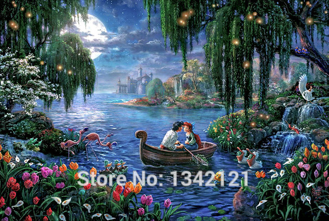 640x430 Thomas Kinkade Anime Oil Painting Art Print On Canvas Christmas - Anime Oil Painting