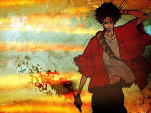 300x225 Samurai Champloo Cool Painting Vintage Anime Manga Art Huge Giant - Anime Painting