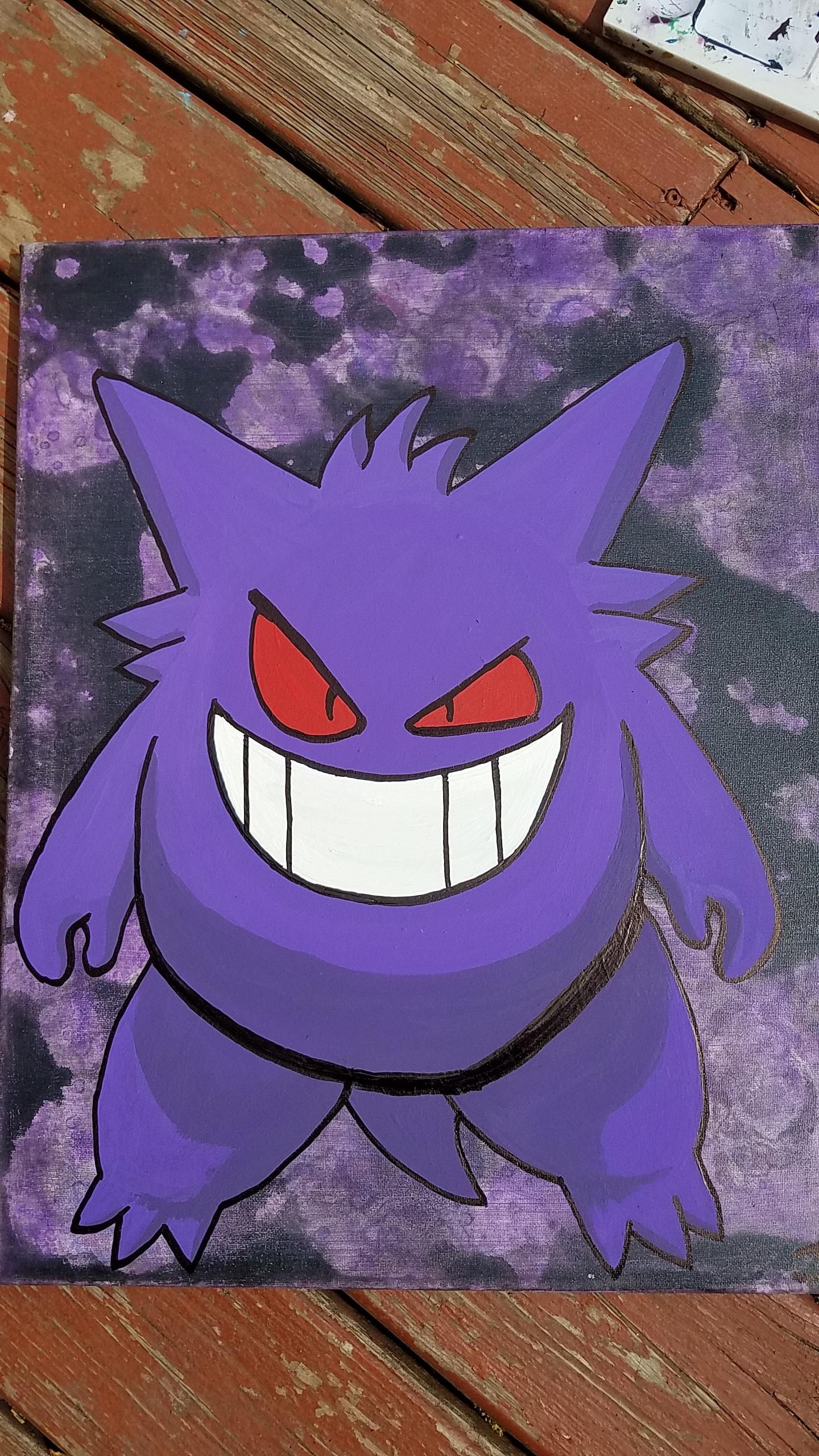 1440x2560 Gengar Painting Httpsi.redd.it4ty7c8v5oug01.jpg - Anime Painting Games