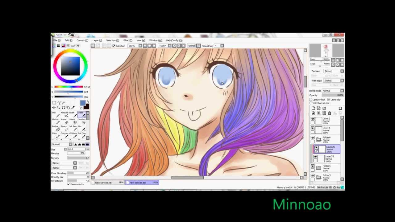 1280x720 Minnoao ] Ume Oc Drawing Request [ Frostedpocky ] Speed Paint - Anime Painting Online
