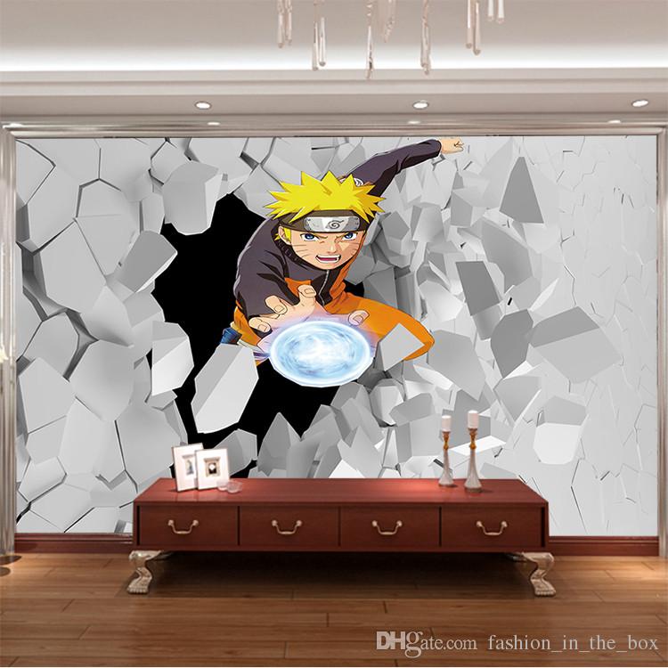 750x750 Japanese Anime Wall Mural 3d Naruto Photo Wallpaper Boys Kids - Anime Wall Painting