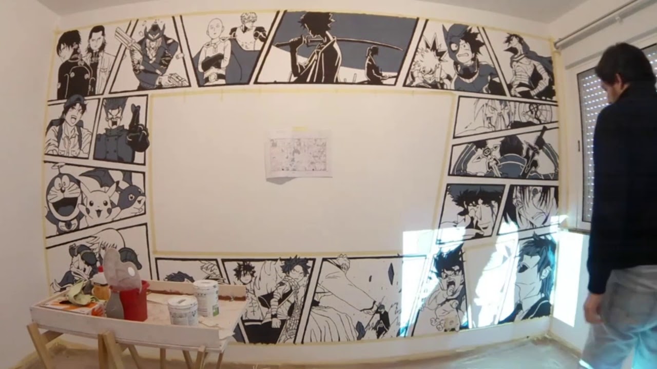 1280x720 Speed Painting Anime Amp Manga Wall Mural - Anime Wall Painting