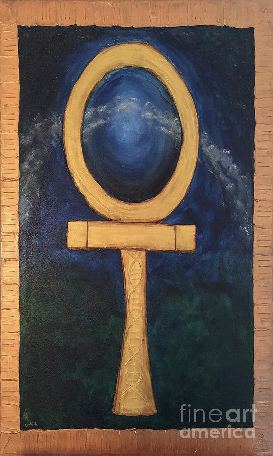 540x900 Ankh Painting By Kj Burk - Ankh Painting