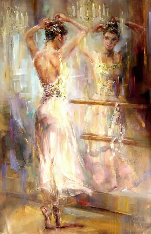 517x800 Anna Razumovskaya Soul Reflection 2 Painting - Anna Painting