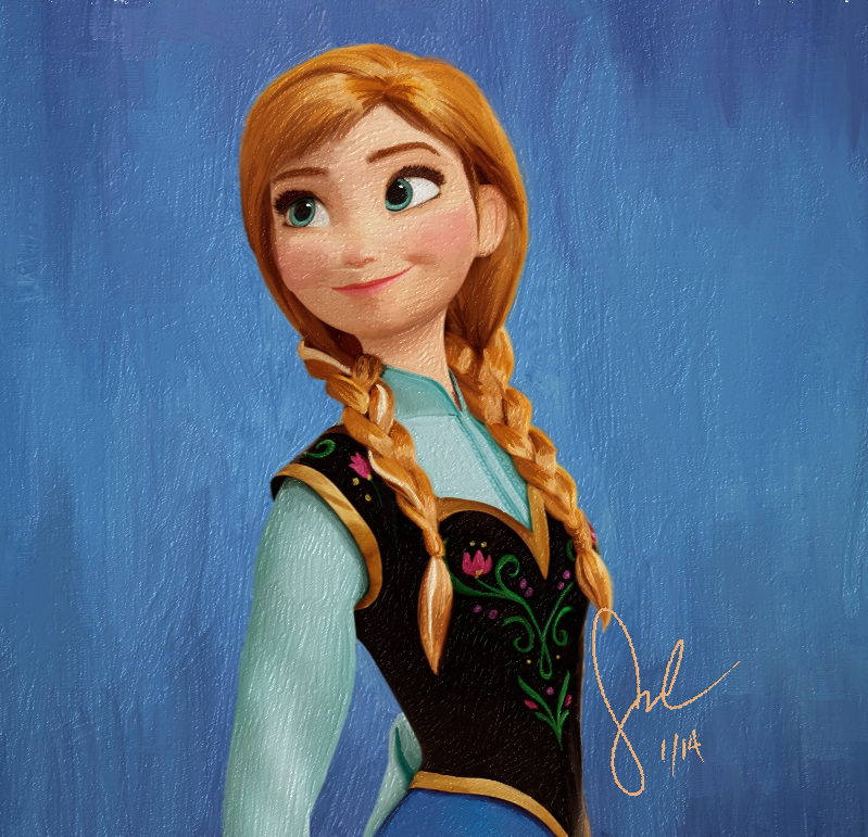 799x771 Disney's Frozen - Anna Painting