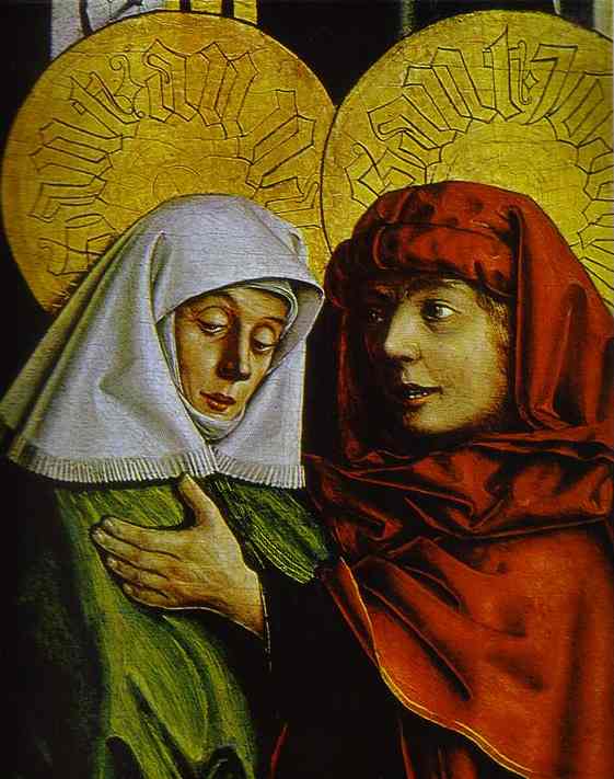 561x711 Meeting Of Joahim And Anna By The Golden Gates Detail Painting - Anna Painting