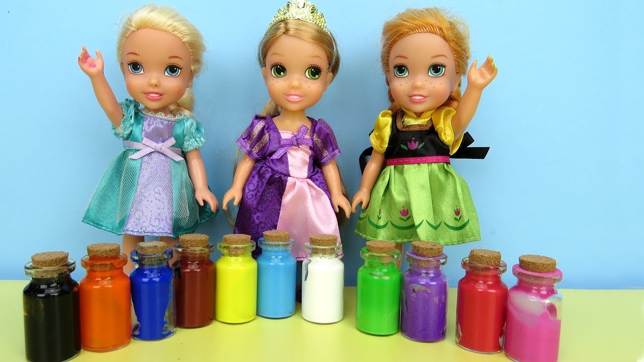 1280x720 Painting ! Elsa And Anna Toddlers Play With Colors - Anna Painting